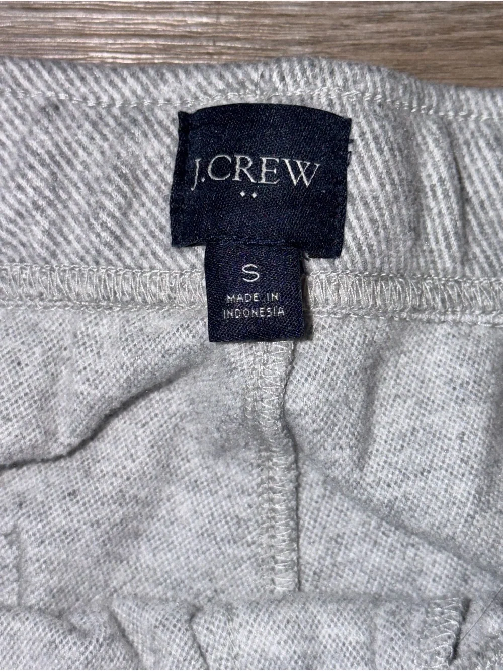 J. Crew Mens Small Knit Sweatpants Herringbone Gray Joggers Pocket